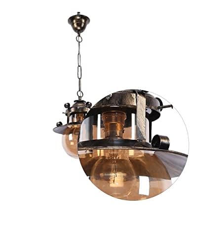 kinis Decorative Hanging Lamp/Pendant Lamp/Ceiling Light to Décor Home/Living Room/Bedroom/Office/Dining/Cafe/Restaurants, B22 Holder, Golden Antique (Pack of 1, with Bulb) - Image 4