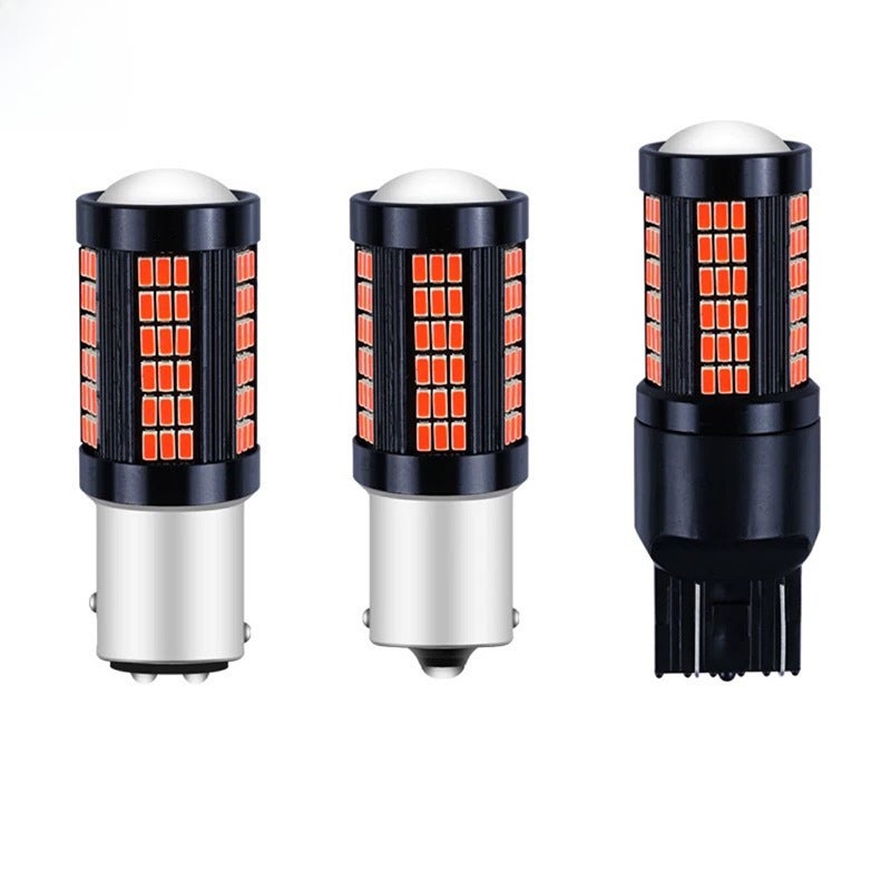Generic New High-Brightness LED Car Brake  Turn Signal Lights T20 1156 1157 3014 102SMD Yellow light 