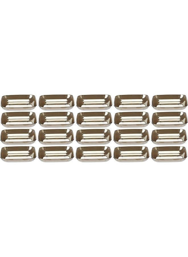 Hotpack Mini Square Silver Plates, 20 Pieces Set - Image 2