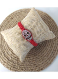 HD Marketim Red Skull Bracelet Uğur Şanş Macrame Thread Bracelet Adjustable Bracelet for Women Girls  - Image 1