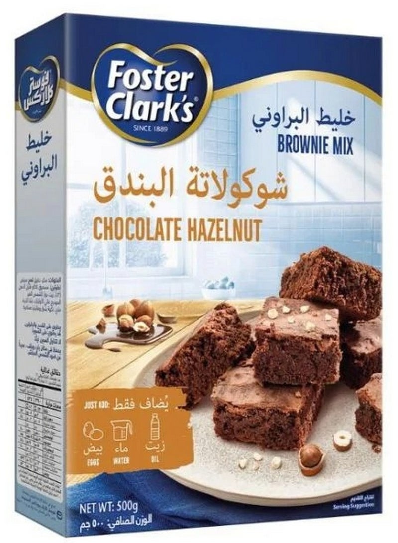 Foster Clark's Hazelnut Chocolate Brownie Mix Just Add Eggs Water & Oil 500G