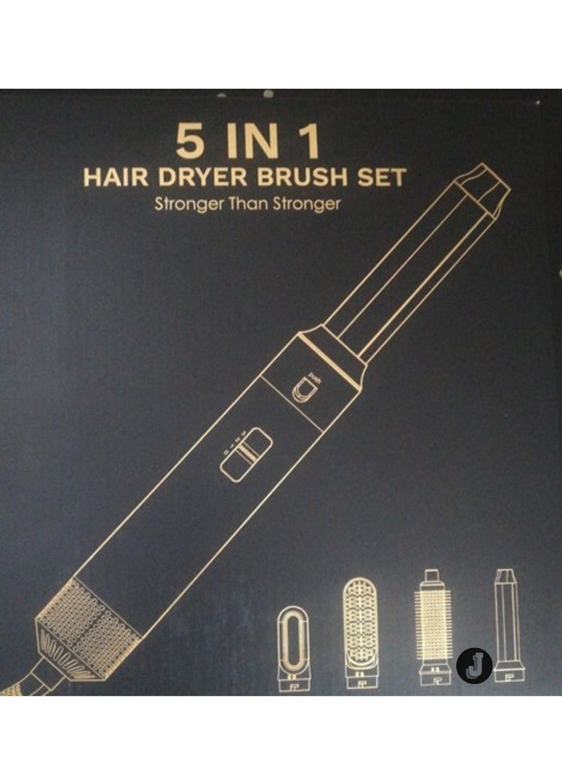 "Multi-Functional 5-in-1 Hot Air Brush for Volumizing, Drying, Styling, and Curling – Silver Purple"