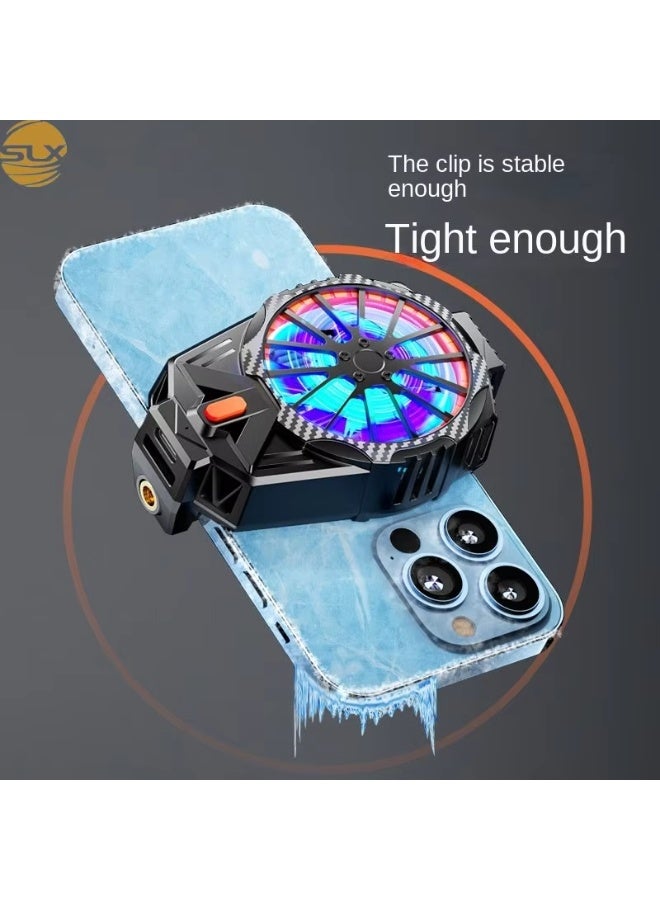Cell Phone Cooler USB Rechargeable, Mobile Phone Radiator for Playing Games Watching Videos with LED Light, Cooler Controller Compatible for Universal Smartphone - Image 4