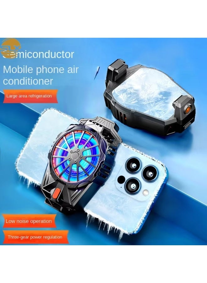 Cell Phone Cooler USB Rechargeable, Mobile Phone Radiator for Playing Games Watching Videos with LED Light, Cooler Controller Compatible for Universal Smartphone - Image 2