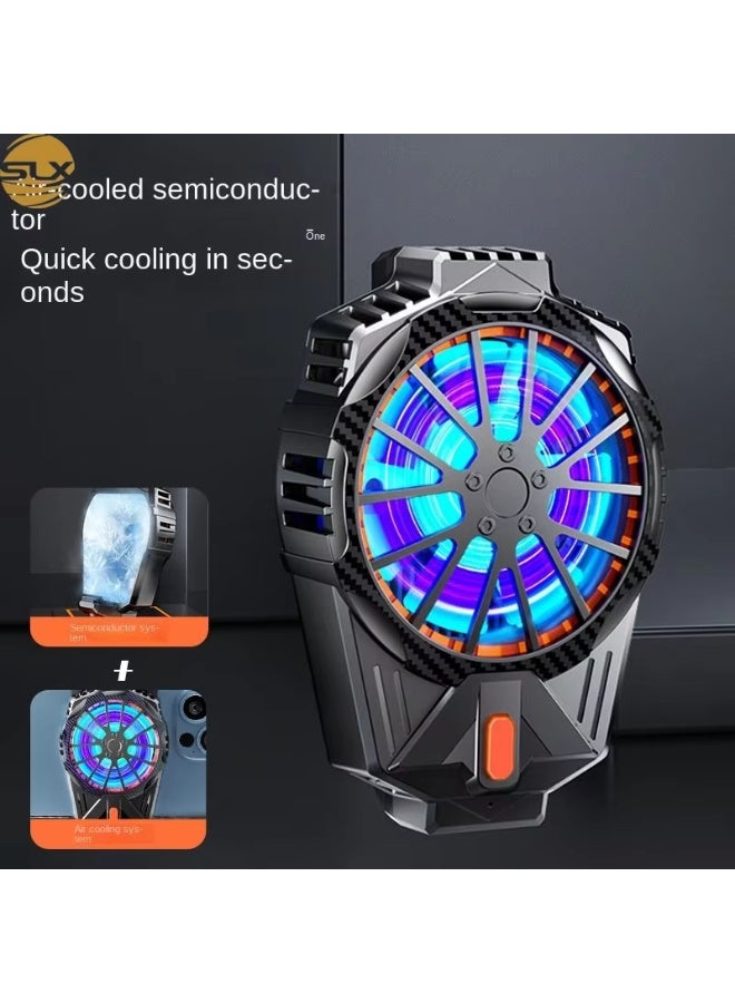 Cell Phone Cooler USB Rechargeable, Mobile Phone Radiator for Playing Games Watching Videos with LED Light, Cooler Controller Compatible for Universal Smartphone - Image 1