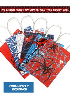 URbazaar 24 Pack Spider Themed Gift Bags Spider Party Favors Non Woven Reusable Goody Treat Bags with Handles Spider Themed Birthday Party Supplies for Kids Boys, 6 Styles  - Image 5