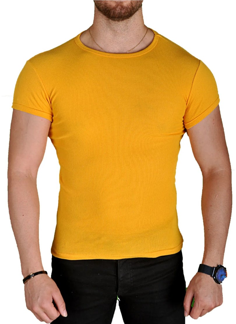 Lycra Men's T-Shirt Yellow - pzsku/ZF1B713421409C86E4E73Z/45/_/1725790375/d5b19c9e-0de3-47ff-b9c2-1e4de040a41b