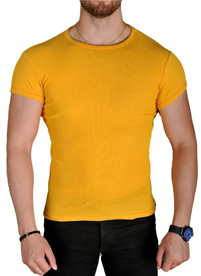 High Level Lycra Men's T-Shirt Yellow