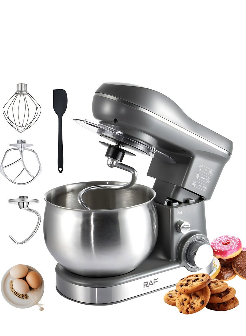 RAF Stand Mixer 1600W | 4.0L Stainless Steel Bowl Cake Mixer | 6-Speed Control with Pulse Mode | 3-in-1 Dough Hook, Whisk & Beater Mixer for Baking & Kitchen Use - Black - Image 1