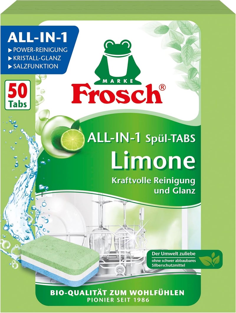 Frosch Lemon Dishwasher Tablets 50 (1000 g) - Image 1