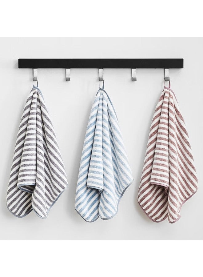 Sanli Quick-drying Towels 3-pack With Hanging Rope, Soft Face Towels, Absorbent, Lint-free, Blue*1, Coffee*1, Gray*1 - Image 4