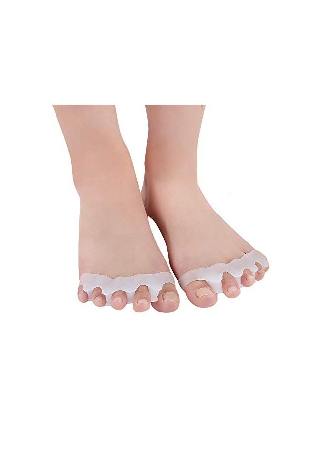 Generic Toe Separator, Toe Stretchers, Bunion Corrector Pads, Bunion Support Toe Straightener, Soft Silicone Splint for Overlapping Toes Straightener, Easy Wear in Shoes  - Image 1