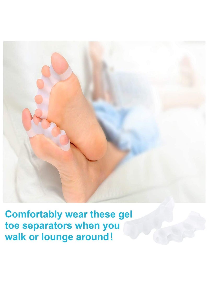 Generic Toe Separator, Toe Stretchers, Bunion Corrector Pads, Bunion Support Toe Straightener, Soft Silicone Splint for Overlapping Toes Straightener, Easy Wear in Shoes  - Image 3