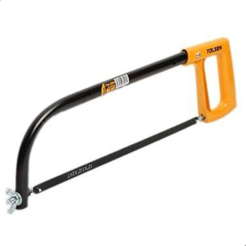 Tolsen Hacksaw - 300mm (12") Rectangular Alloy Steel Blade with ABS Handle