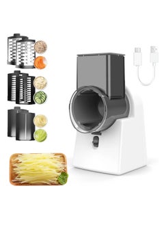 ET-LIFE 3 in 1 Electric Cheese Grater, Salad Shooter Maker for Block Cheese Home Kitchen Electric Food Slicer Shredder Chopper Automatic Grater,  for Vegetables Cucumber Carrots Cabbage Nuts  - Image 1