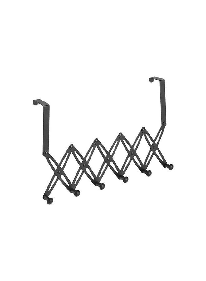 MIXDE Over the Door Hook Stainless Steel Waterproof Towel Holder Rack Office Washroom Bathroom Kitchen Living Room Hanger Shelf Black - Image 4