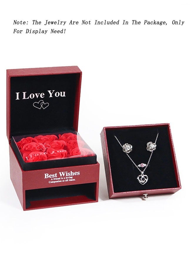 Drawer Design Surprise Gift Box With 9 Roses - Image 4