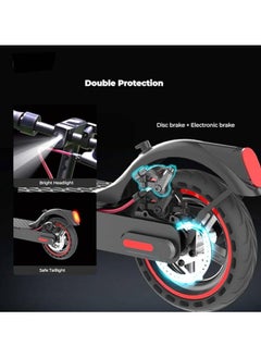 Generic COOLBABY Electric Scooter Adults Foldable Sports Scooter Electric Bike for Adults, 8.5 Inch Tires, Up to 20 Miles Range & 15.5Mph, 350W,Bright Headlight, Double Brake Black  - Image 3