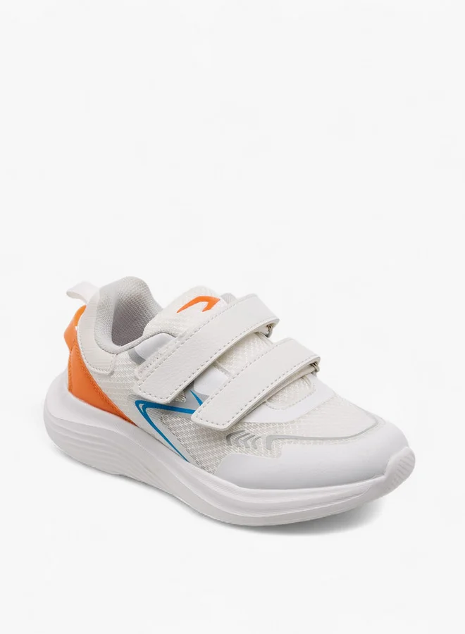 Dash Panelled Sports Shoes with Hook and Loop Closure