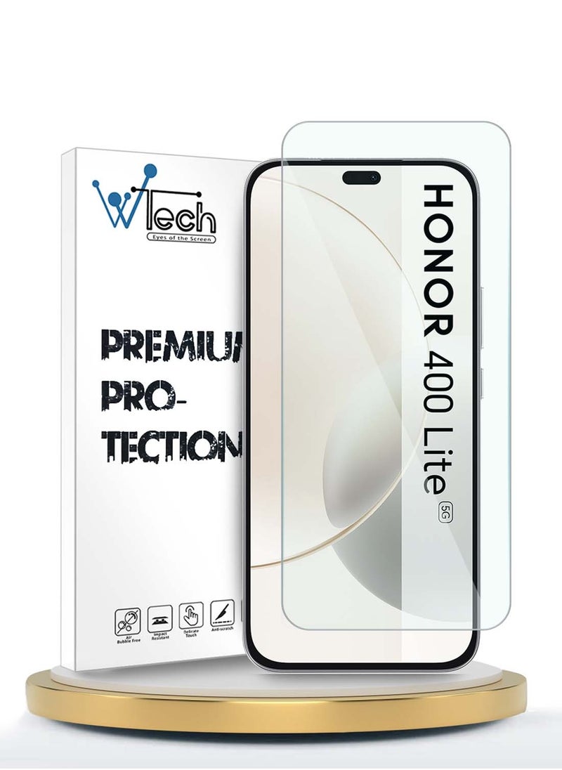 Wtech Honor 400 Lite 5G 2025 WTech Premium Series Curved Edges 9H 2.5D Tempered Glass Screen Protector (MSG9CN) - Clear  - Image 1