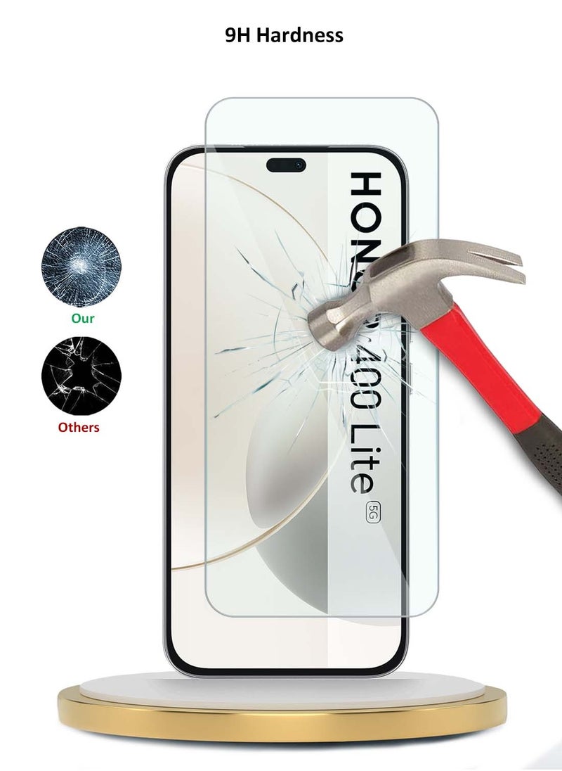 Wtech Honor 400 Lite 5G 2025 WTech Premium Series Curved Edges 9H 2.5D Tempered Glass Screen Protector (MSG9CN) - Clear  - Image 3