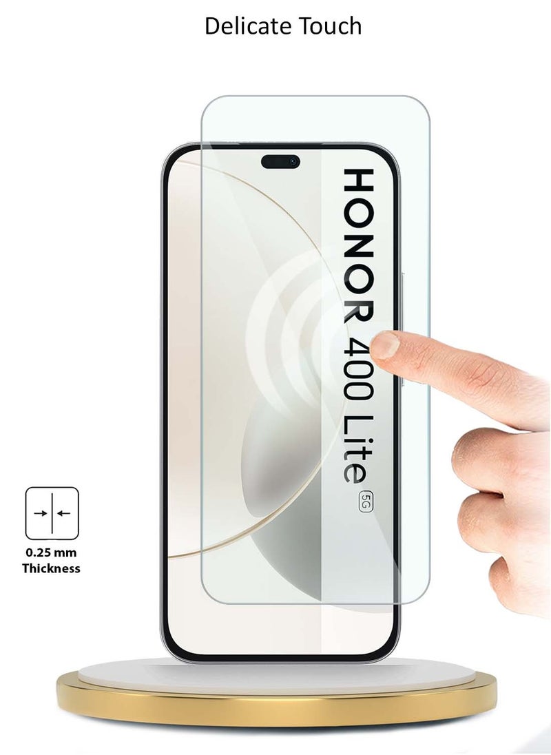 Wtech Honor 400 Lite 5G 2025 WTech Premium Series Curved Edges 9H 2.5D Tempered Glass Screen Protector (MSG9CN) - Clear  - Image 4