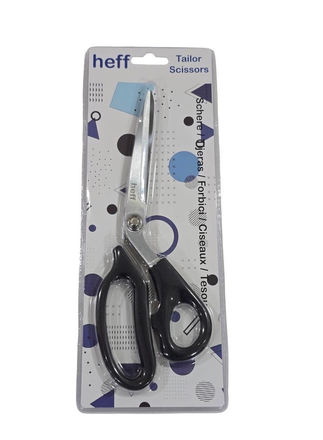 Heff Tailor Fabric Scissors, Black Handle, Stainless Steel Blades, Professional Cloth Cutting Tool - Image 5