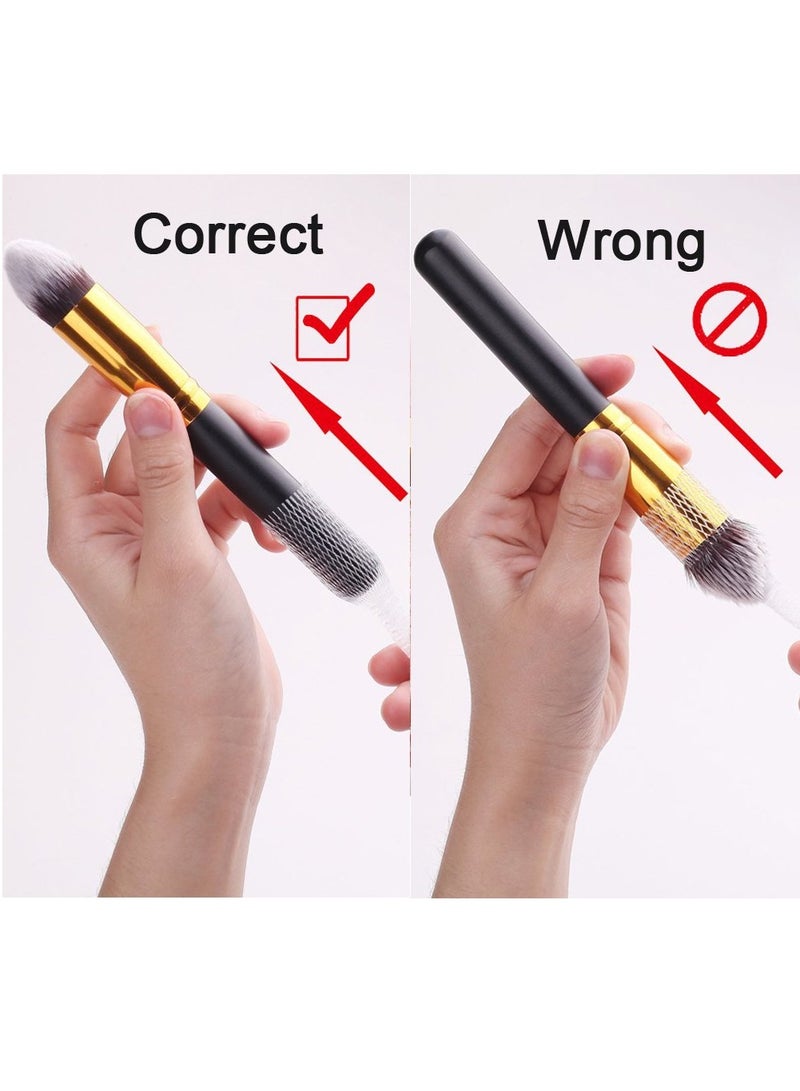 SYOSI 200 Pcs Makeup Brushes Pen Guard Protector Set Expandable Elastic Netting Mesh Cover Sleeve Covers for Travel Shaper for Cosmetic 100 Black and 100 White - Image 5