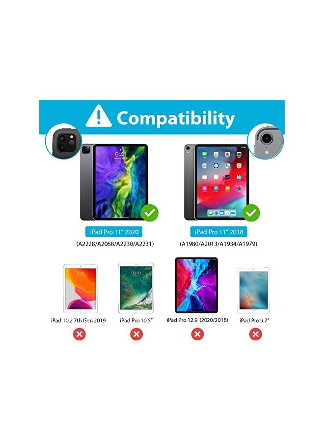 Procases iPad Pro 11 Case 2020 & 2018, Slim Hard Shell Protective Stand Cover for iPad Pro 11 2nd Gen 2020 (Latest Model) & 1st Gen 2018 [Support 2nd Gen Apple Pencil Charging] -Wine - Image 2