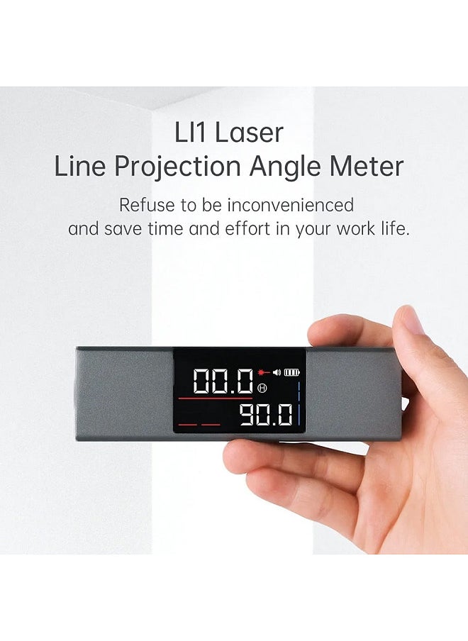 DUKA - LI1 Digital Angle Finder, Laser Protractor, Rechargeable Level and Bevel Gauge Inclinometer, 360° Cast/Dual LED Screen/unilateral Laser Line - Image 1