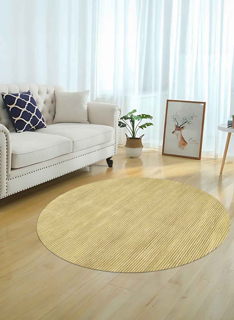 VENICE -100% VISCOSE RUG- 150 CMS ROUND- BEIGE - Image 1