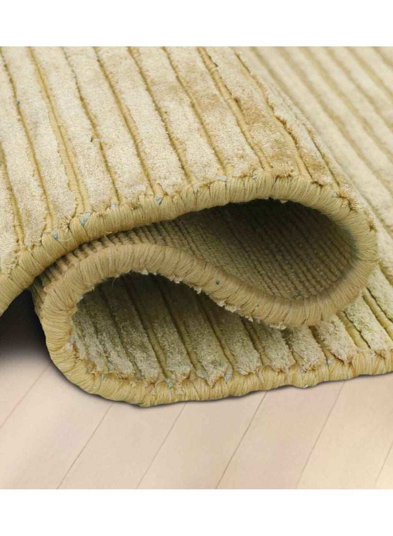 VENICE -100% VISCOSE RUG- 150 CMS ROUND- BEIGE - Image 2