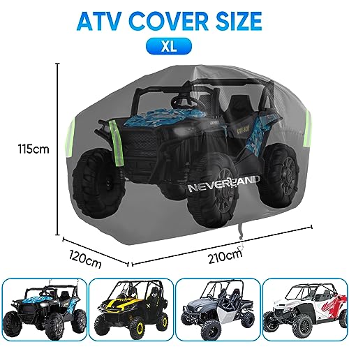 NEVERLAND ATV Cover 300D Oxford Cloth Compatible with Polaris Sportsman Yamaha Grizzly Honda Kawasaki with Straps Reflective Storge, Heavy Duty Waterproof 4 Wheeler Cover Quad Cover for All Season - Image 4