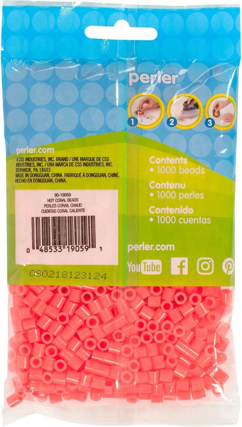 Perler Beads Fuse Beads for Crafts, 1000pcs, Hot Coral Pink - Image 2