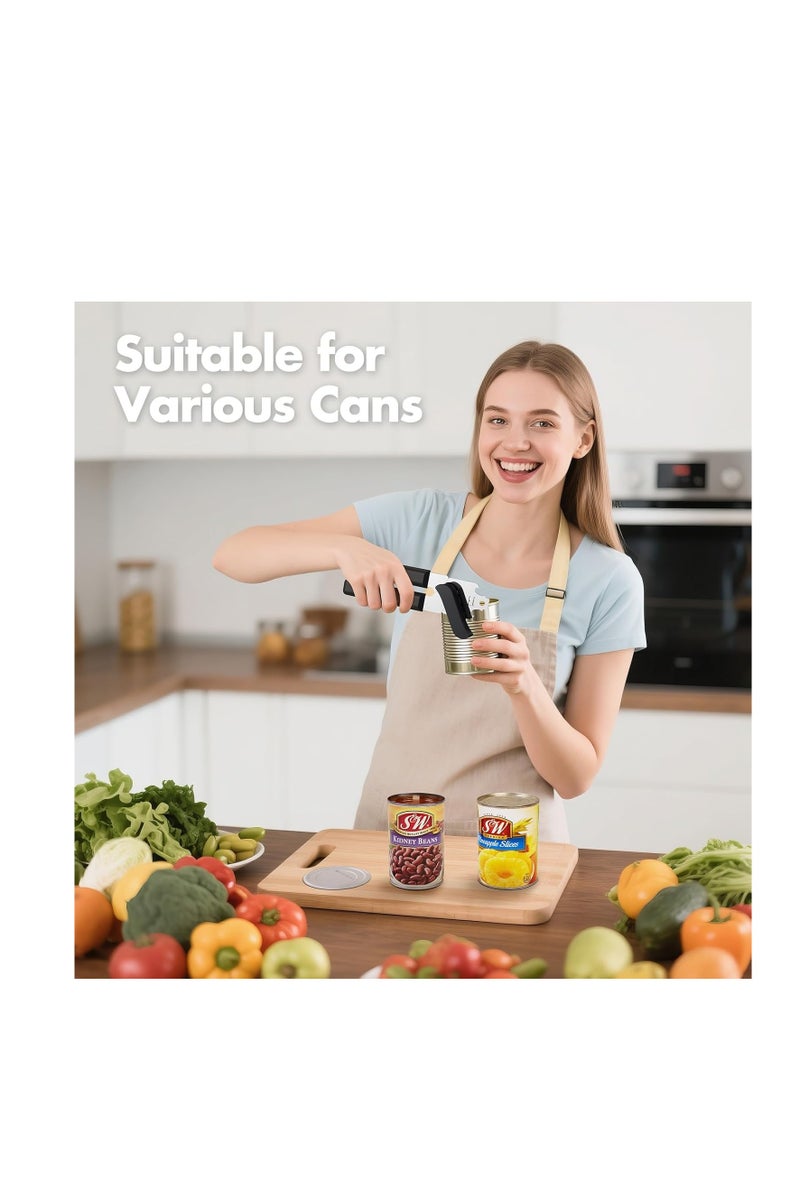 general Can Opener Manual,Can Openers Hand Held with Comfort Anti-Slip Handles, Heavy Duty Stainless Steel Can Opener Smooth Edge and Bottle Openers, Easy Turn Can Openers for Seniors, Kitchen, - Image 5