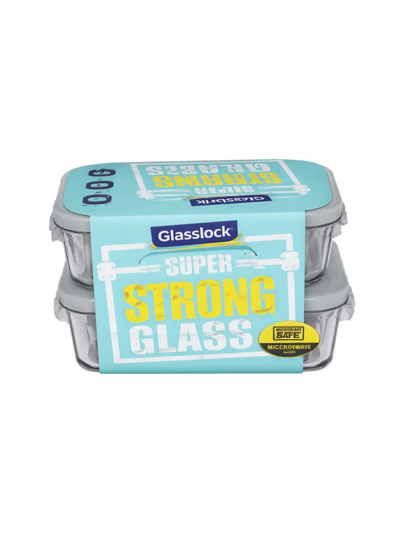 Glasslock Rectangular 2PC Set 715ML - Image 4