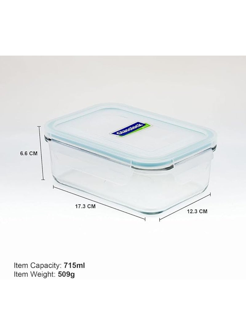 Glasslock Rectangular 2PC Set 715ML - Image 3