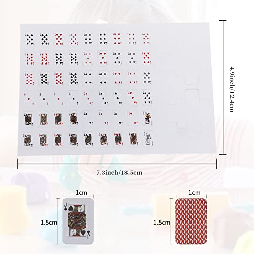 Dephnes 10 Decks Mini Playing Cards 112 Dollhouse Miniature Dollhouse Games Poker Playing Cards Tiny Magic Poker Decks Cards for Teens Adults Festival Party Game Supply - Image 5
