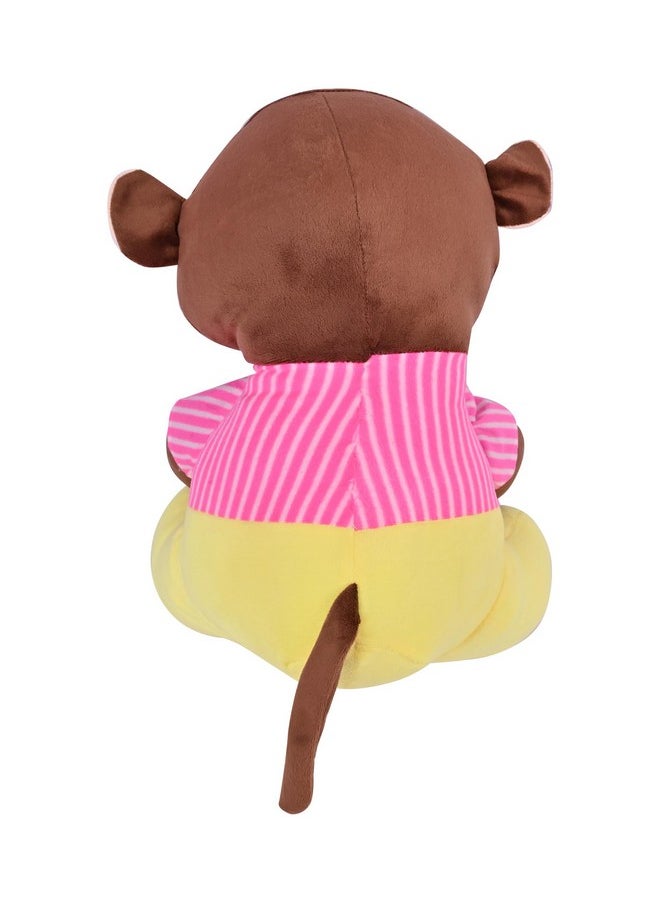 Besties Soft Stuffed Plush Monkey Animal Toy For Kids Room Home Decoration (Size. 30 Cm) (Pink)  - Image 5