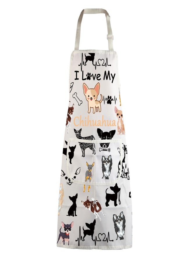 MBMSO Chihuahua Cooking Apron Chihuahua Dog Lover Gift I Love My Chihuahua Apron Funny Chihuahua Gift for Chihuahua Mom Apron (Chihuahua Apron-w) - Image 1