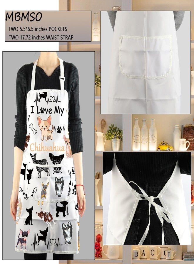 MBMSO Chihuahua Cooking Apron Chihuahua Dog Lover Gift I Love My Chihuahua Apron Funny Chihuahua Gift for Chihuahua Mom Apron (Chihuahua Apron-w) - Image 3