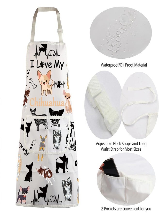 MBMSO Chihuahua Cooking Apron Chihuahua Dog Lover Gift I Love My Chihuahua Apron Funny Chihuahua Gift for Chihuahua Mom Apron (Chihuahua Apron-w) - Image 5