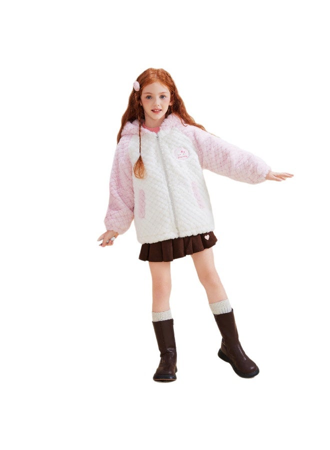 هالو كيتي مرحبا كيتي سترة الفتيات الشتاء الداخلية مبطن سترة جديدة متوسطة وكبيرة ملابس الأطفال لطيف الكرتون الدافئة ومريحة الملابس القطنية - Image 1