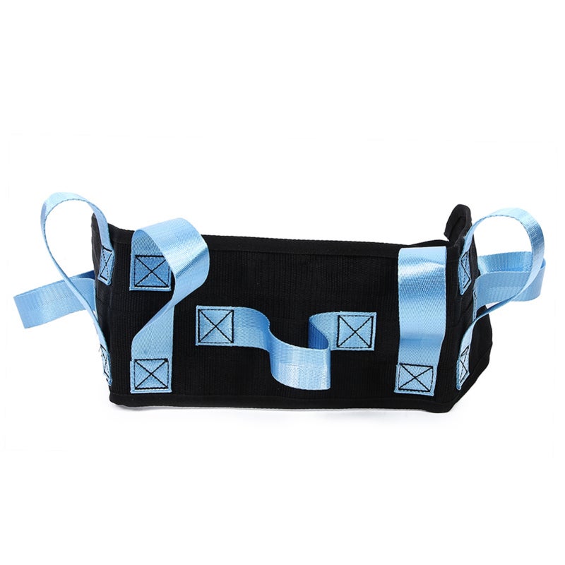 Waist Traction Belt: Blue Durable Nylon With Quick Release Buckle - 6 Handles For Multi-Angle Assistance Patient Walking Assist for Caregivers Aiding Lower Limb Weakness Patients - Image 3