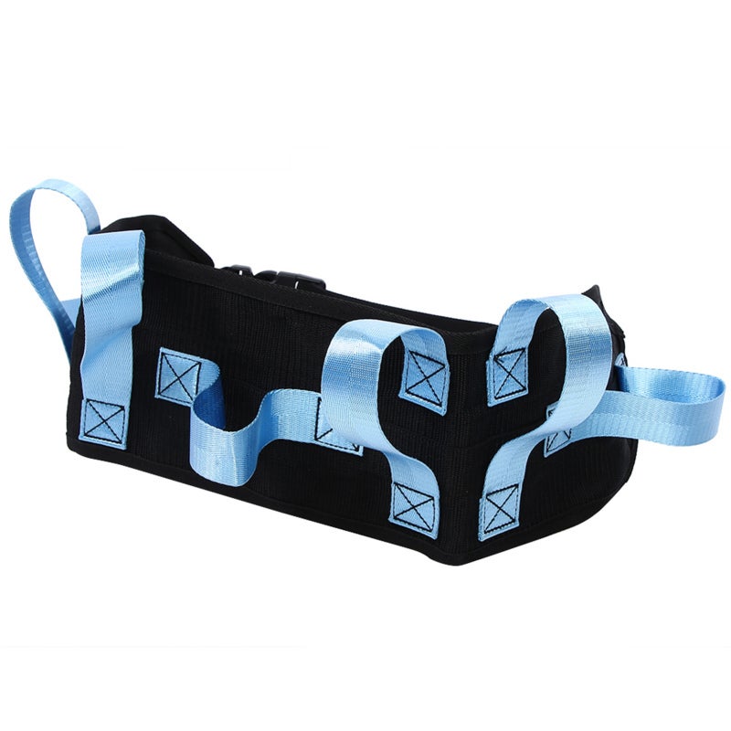 Waist Traction Belt: Blue Durable Nylon With Quick Release Buckle - 6 Handles For Multi-Angle Assistance Patient Walking Assist for Caregivers Aiding Lower Limb Weakness Patients - Image 5