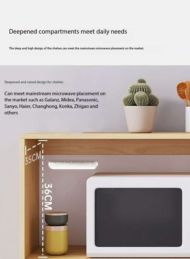 JCB CHIC Multifunctional Storage Cabinet,Nordic Kitchen Cabinet ,Edge Cabinet Tea Cabinet,Modern Living Room Wall Sideboard  Household Multi-layer Display Cabinet(120×35×90CM） - Image 4