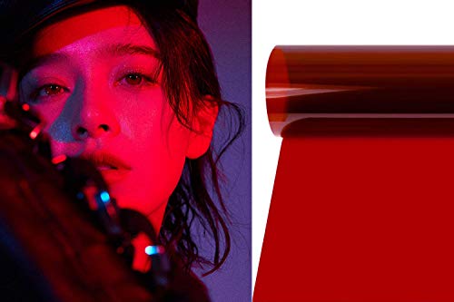 Selens 15.8X19.7inch/40X50cm Gels Color Filter Paper Correction Gel Lighting Filter for Photo Studio Light Red Head Light Strobe Flashlight Dark Red - Image 3