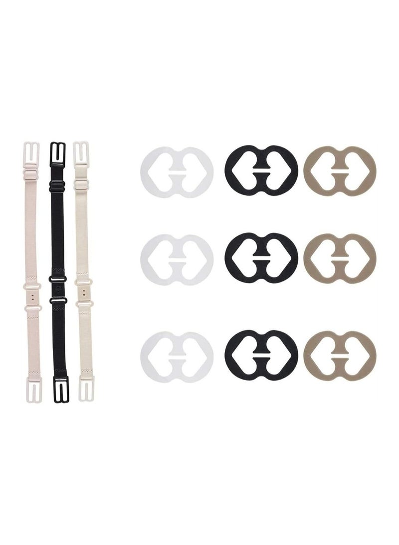 KASTWAVE 12 Pcs Bra Strap Clips Conceal Bra Straps Bra Cross Back Clips Elastic Adjustable Non-Slip Strap Holder for Ladies Women Girls  - Image 2