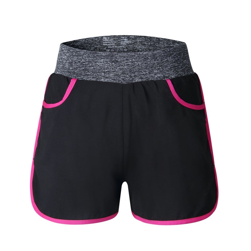 Generic Special offer sports short-sleeved shorts pants running fitness tight quick-drying breathable sweat-absorbent slim-fit top yoga clothes 0310 plum red