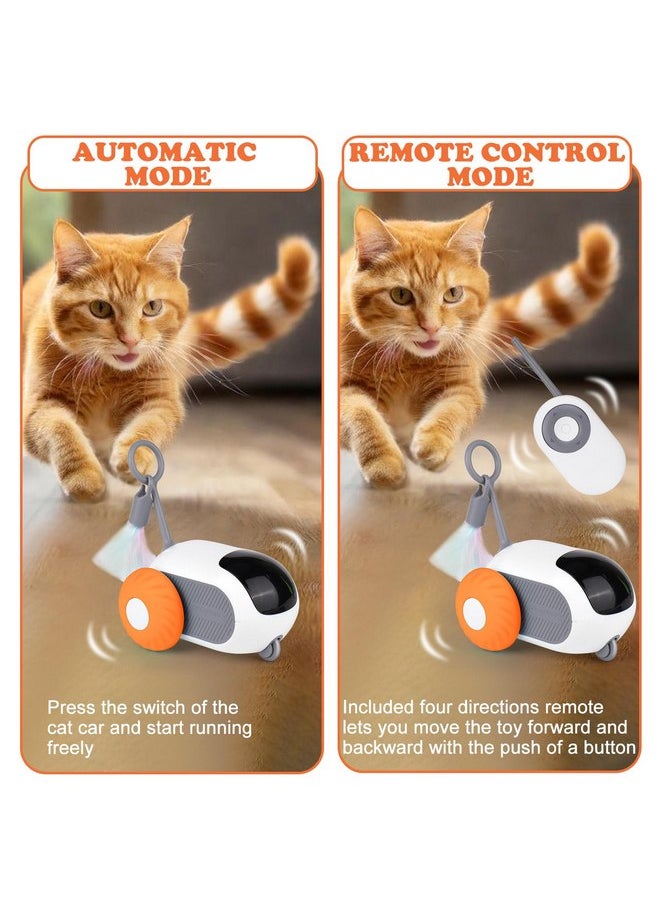 Mity Rain - Mity rain Cat Interactive Toy for Indoor Cats - Remote Control Cat Automatic Moving Toy with 2-Speed Adjustment, Smart Cat Car Toy, Cat Puzzle Toy Self Play, Boredom Busters for Cats Fun 3.0 Toy - Image 1
